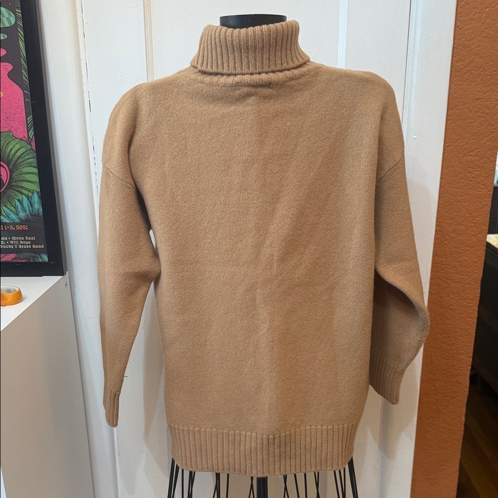 Saks Fifth Avenue Camel Knit Sweater-Sz L